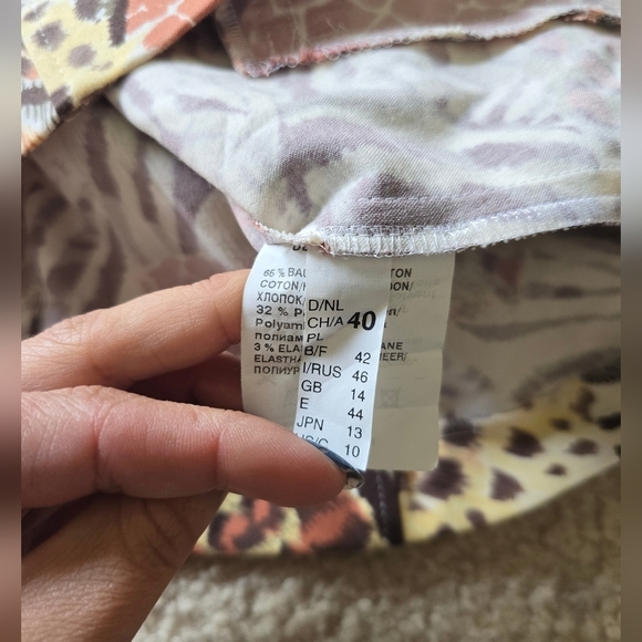 Gerry Weber Animal Print Button Down Shirt Blazer Blouse Size 10 - Picture 5 of 8